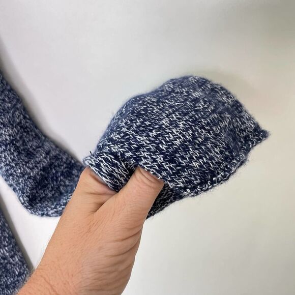 Theory Blue Speckled Knit Wide Neck Sweater Cashmere Linen sz. S #QQ - Picture 6 of 9